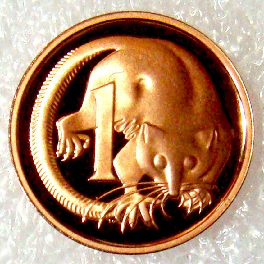 Australia 1989 1 Cent Proof Feather Tail Glider