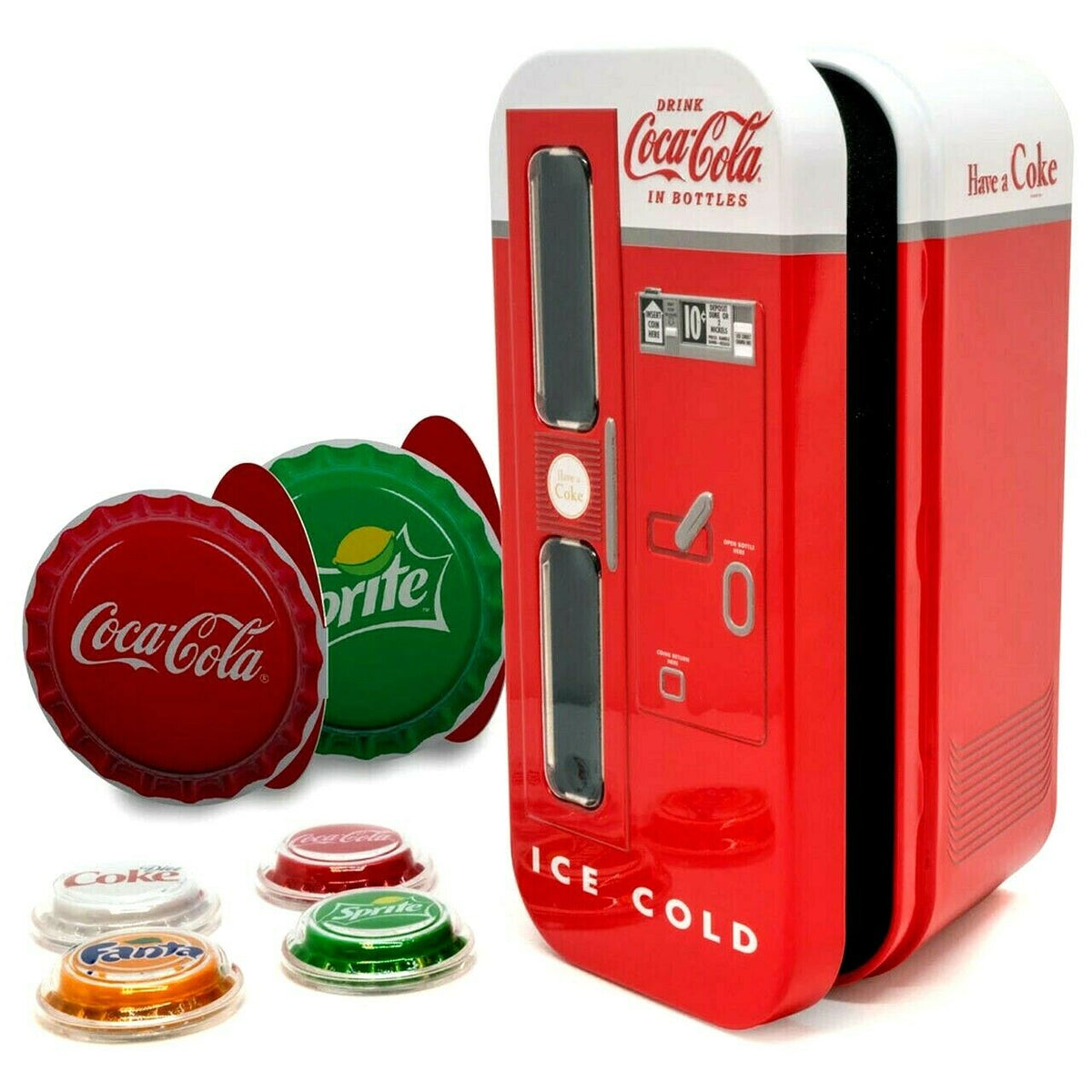Fiji 2020 $1 Proof Bottle Cap Shaped Silver 4-Coin Set Coca-Cola Coke Vending Machine