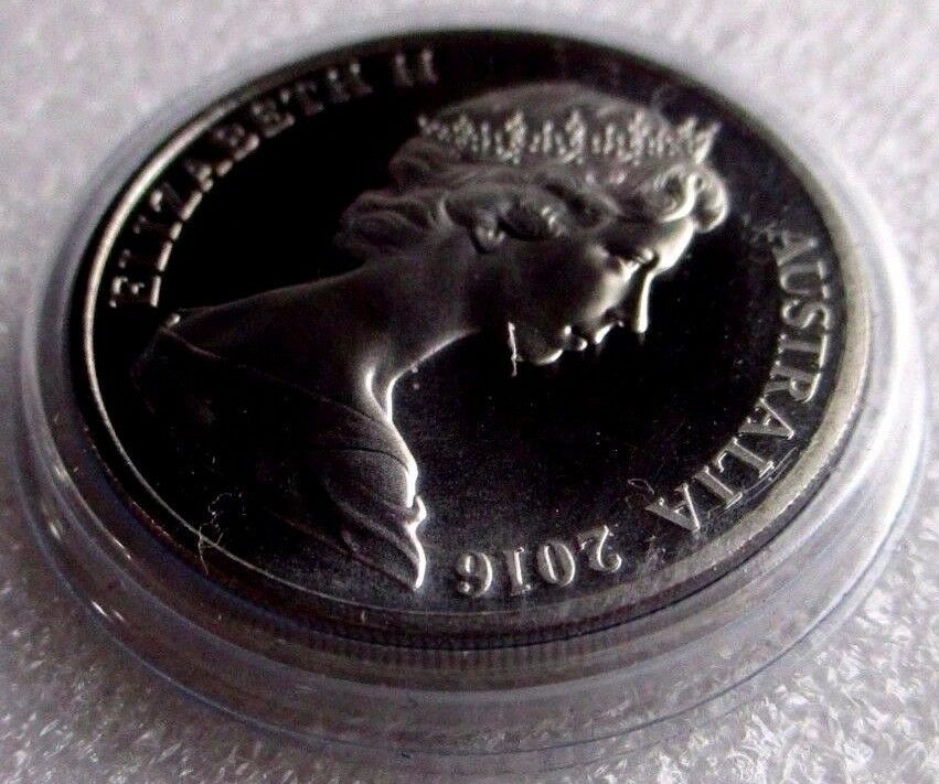 Australia 2016 20 Cent Frosted Uncirculated Obverse Young Queen Platypus