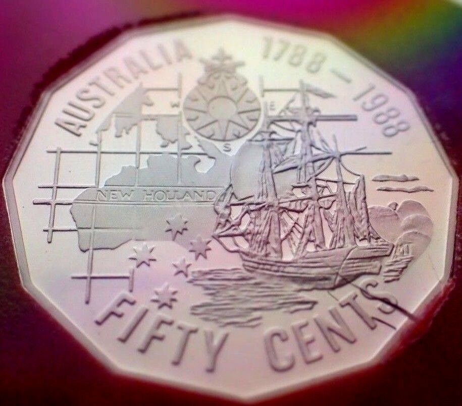 Australia 1988 50 Cent Proof Bicentenary Tall Ships