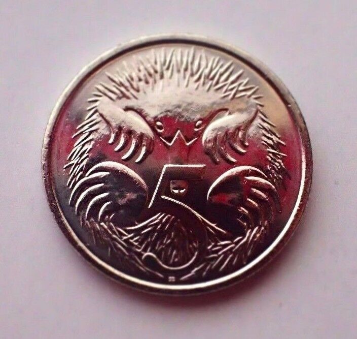 Australia 2016 5 Cent Uncirculated Queen's Head Obverse ex Bag Echidna