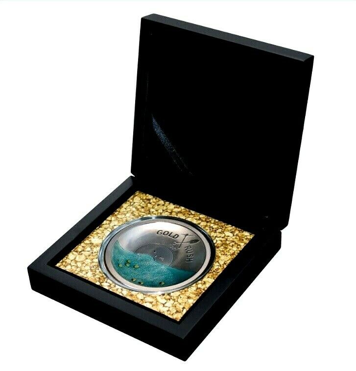 Solomon Islands 2021 $5 170th Anniversary of the Gold Rush Pan-Shaped Silver Coin