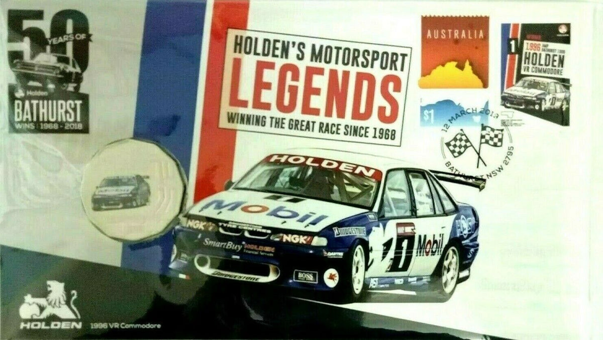 Australia 2018 50 Cent Uncirculated Holden 1996 VR Commodore Stamp & Coin Cover PNC