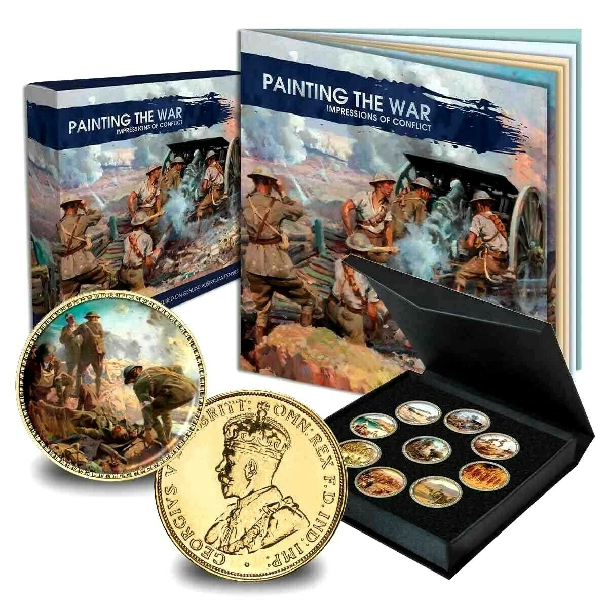 Painting the War Enamel Penny 9-Coin Collection