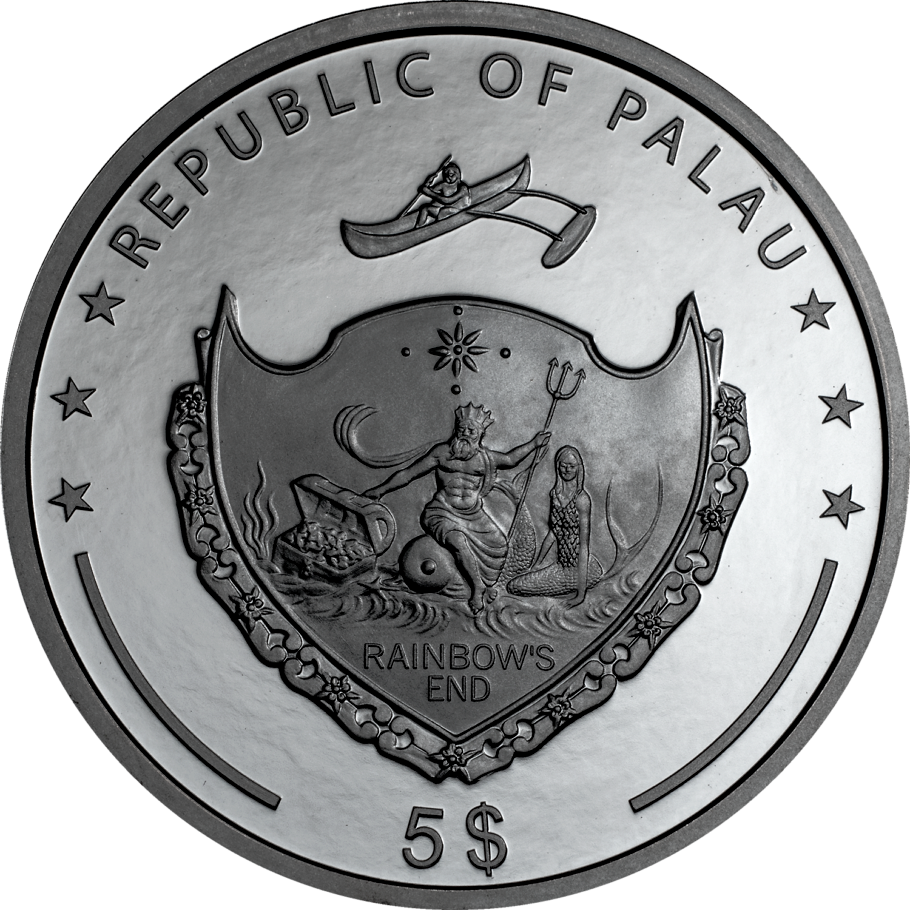Republic of Palau 2021 $5 Magical Lamp 1oz Silver Black Proof Smartminting®