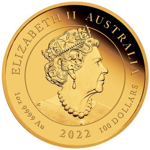 Australia 2022 $100 Mythical Creatures Griffin 2022 1oz .9999 Gold Proof Coin