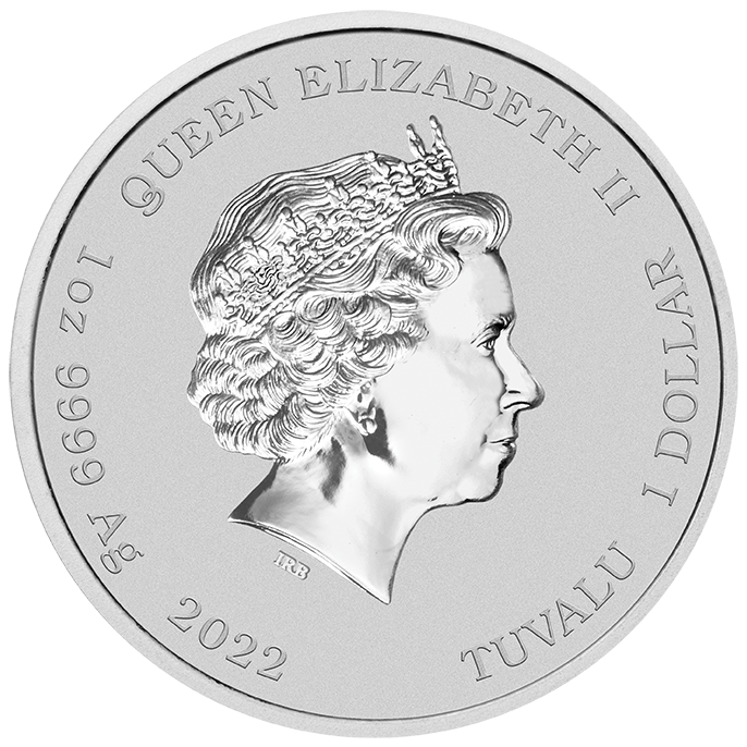 Tuvalu 2022 $1 James Bond 60 Years of Bond 1oz Silver Brilliant Uncirculated Coin in Card Perth Mint