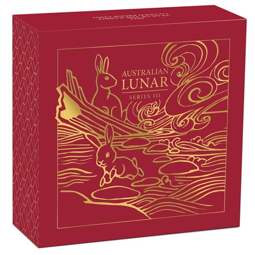 Australia 2023 $100 Australian Lunar Series III Year of the Rabbit 1oz Gold Proof Coin Perth Mint