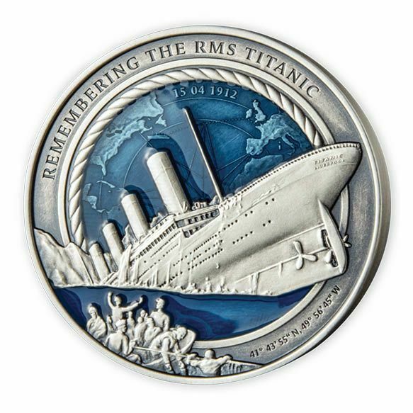 Solomon Islands 2021 $10 Titanic 3oz Antiqued Silver