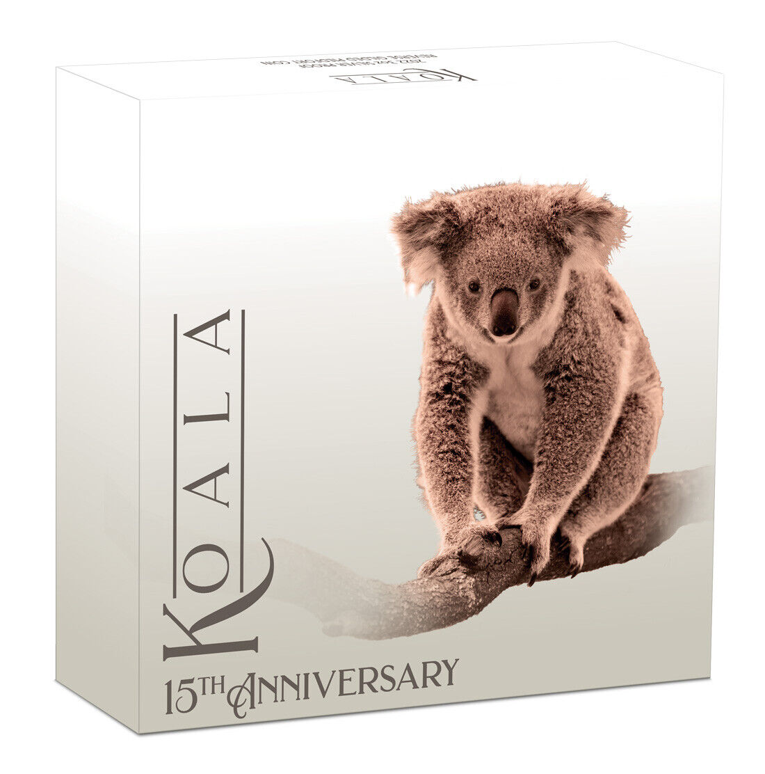 Australia 2022 $3 Koala 15th Anniversary 3oz .9999 Silver Proof Gilded Coin Reverse Box