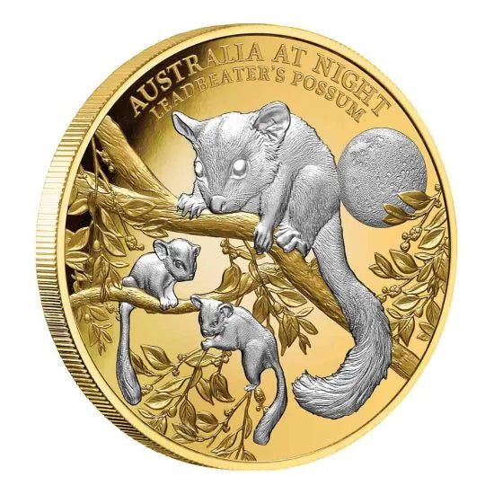 Niue 2022 $100 Australia at Night Leadbeater Possum 1oz Gold
