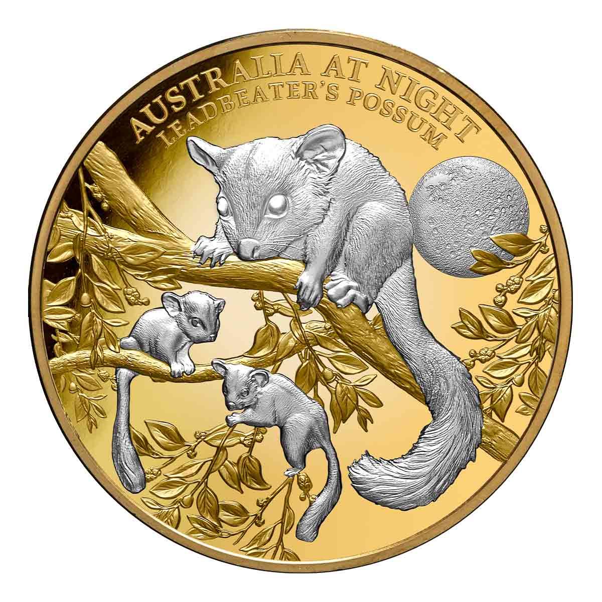 Niue 2022 $100 Australia at Night Leadbeater Possum 1oz Gold