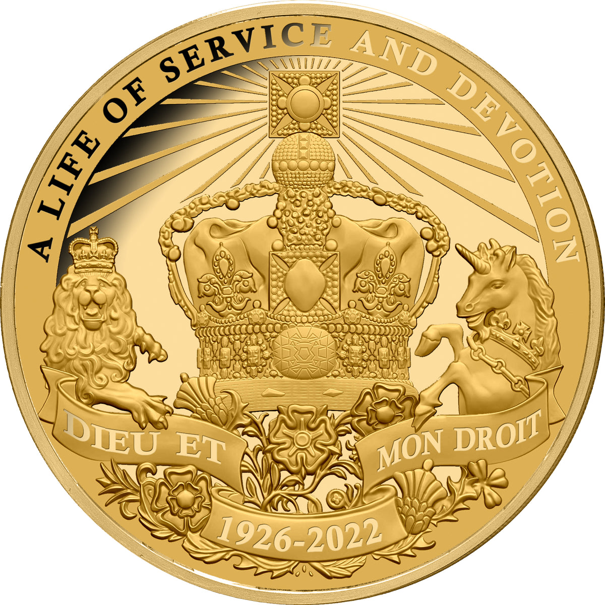 Queen Elizabeth II Tribute Medallion Prooflike in Commemorative Folder