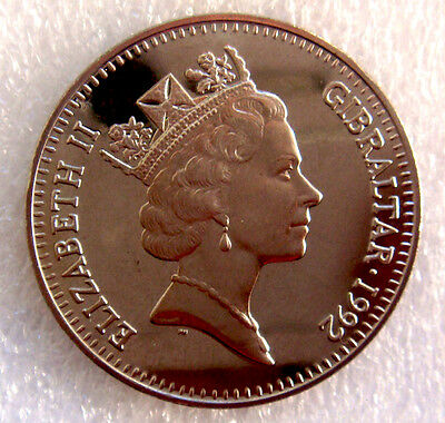 Gibraltar 1992 2.8 Ecus 2 Pounds Knight on Horse Uncirculated