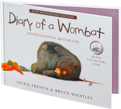 Australia 2022 20 Cent 20th anniversary of Diary of a Wombat – Special Edition Book - 20c Coloured Coin