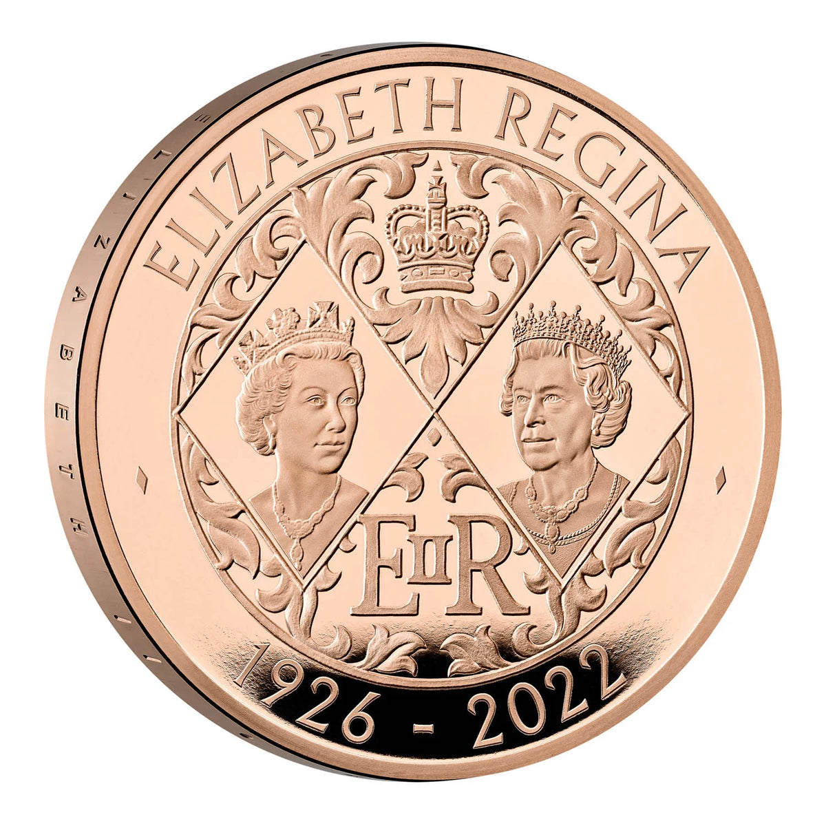 United Kingdom 2022 £5 King Charles III Queen Elizabeth II Tribute Gold Proof Coin