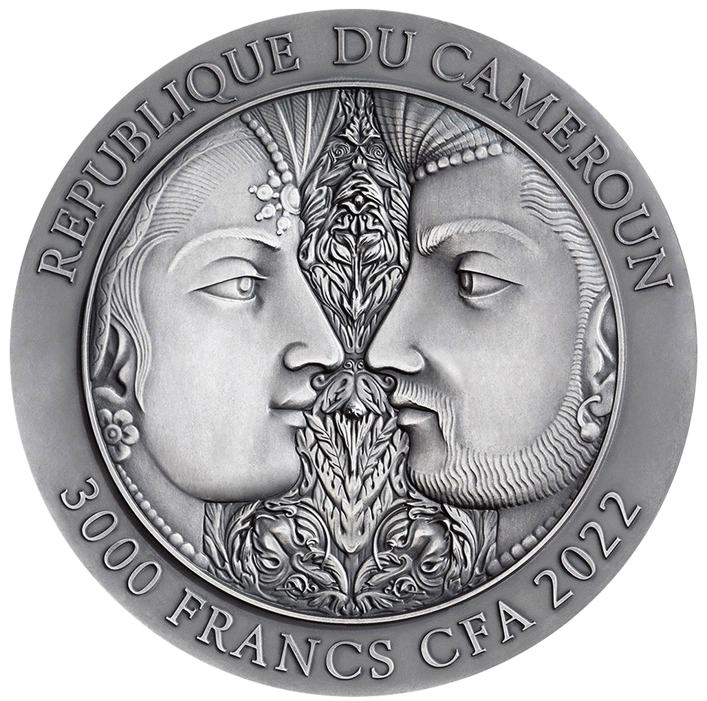 Cameroon 2022 3000 Francs CFA Kama Sutra IV Moments of Love 3 oz Silver
