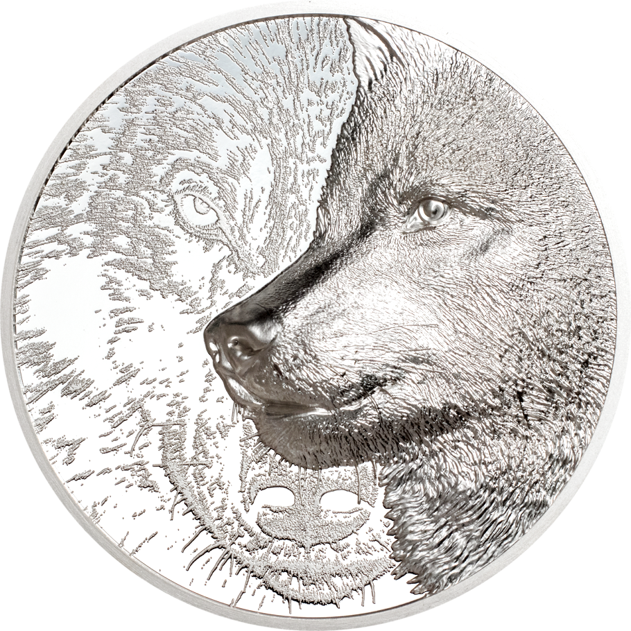 Mongolia 2021 2000T Mystic Wolf 3 Oz Silver Proof Coin CIT Smartminting®