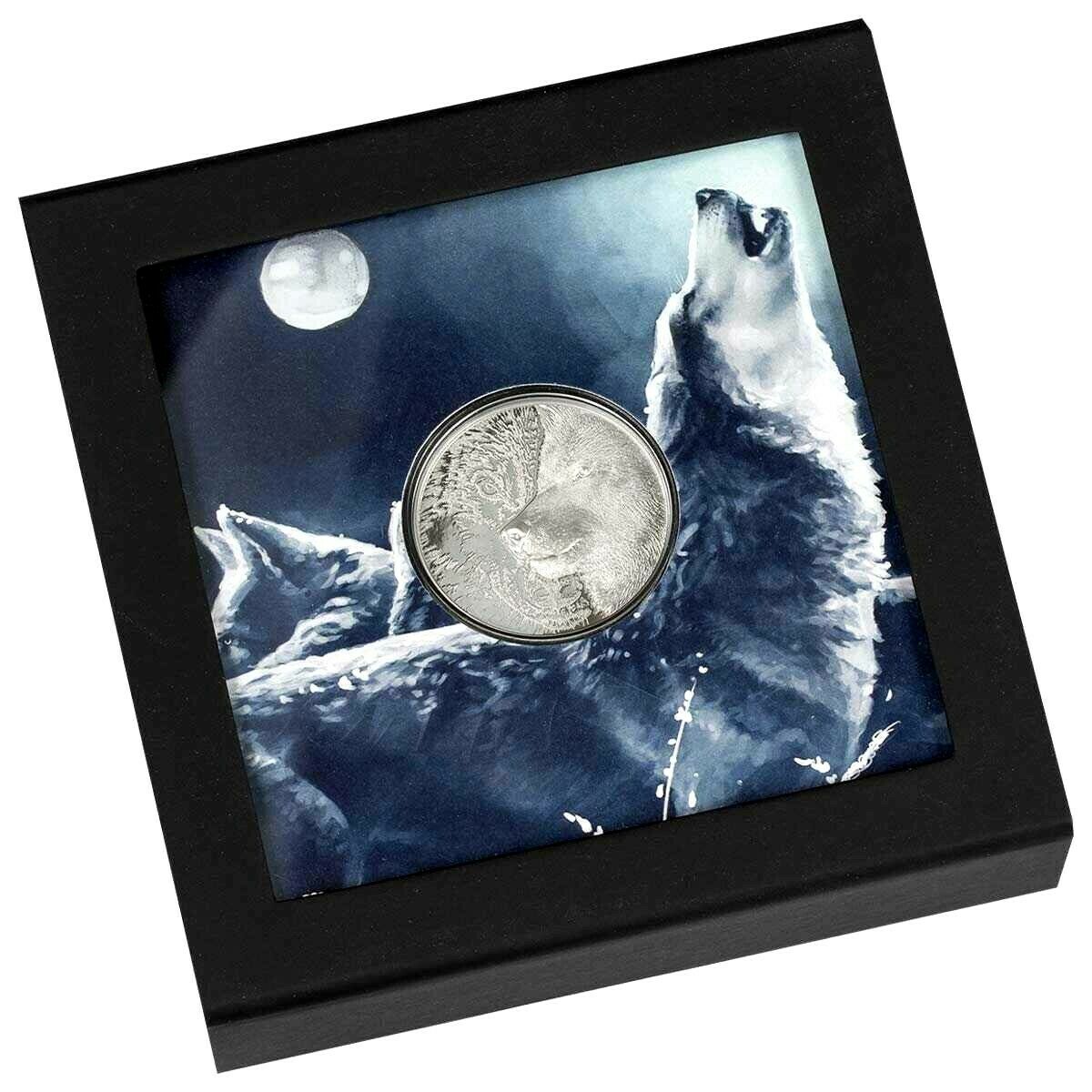 Mongolia 2021 2000T Mystic Wolf 3 Oz Silver Proof Coin CIT Smartminting®