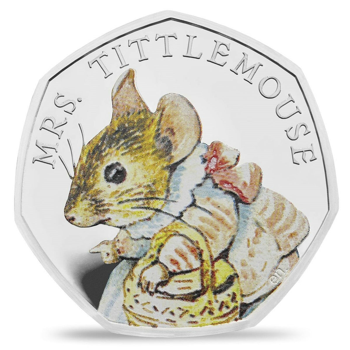 United Kingdom 2018 50p Beatrix Potter Mrs Tittlemouse Silver Proof