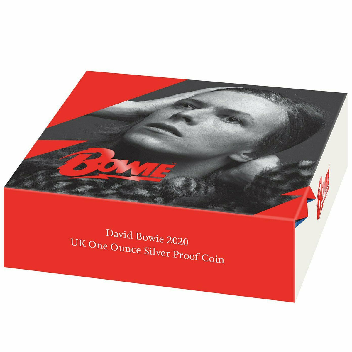 United Kingdom 2020 £2 David Bowie Silver Proof Coin comes in an original, specially themed Royal Mint presentation box, complete with a unique Special Inscription and a numbered Certificate of Authenticity (COA).