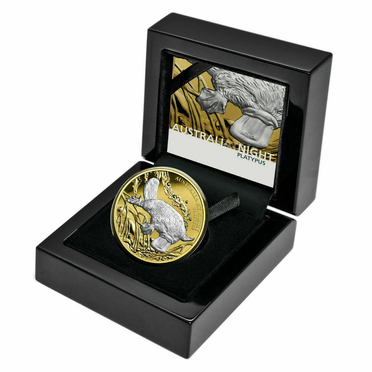 Niue 2019 Australia At Night Platypus $100 1 Oz Gold Proof Platinum Plate -Last Mintage