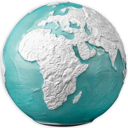 Barbados 2023 $5 Frozen Marble Planet Earth Spherical 3 Oz Silver Coin