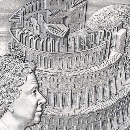 Tokelau 2022 $10 Tower of Babel Fundamental Stories of the Bible 5 Oz Antique Silver Coin 299 Mintage