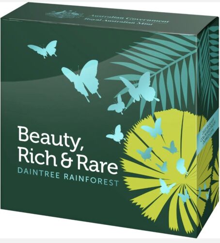 Australia 2022 $5 Daintree Rainforest - Beauty Rich Rare Series 1oz Domed Coloured Silver Proof Coin