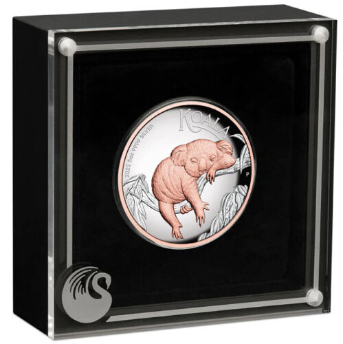 Australian Koala 2022 $8 5oz Silver Proof High Relief Gilded Coin
