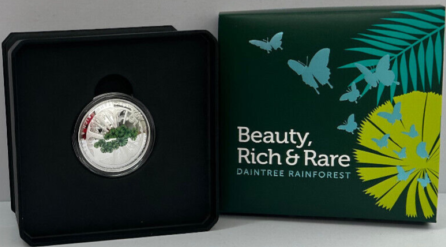 Australia 2022 $5 Daintree Rainforest - Beauty Rich Rare Series 1oz Domed Coloured Silver Proof Coin