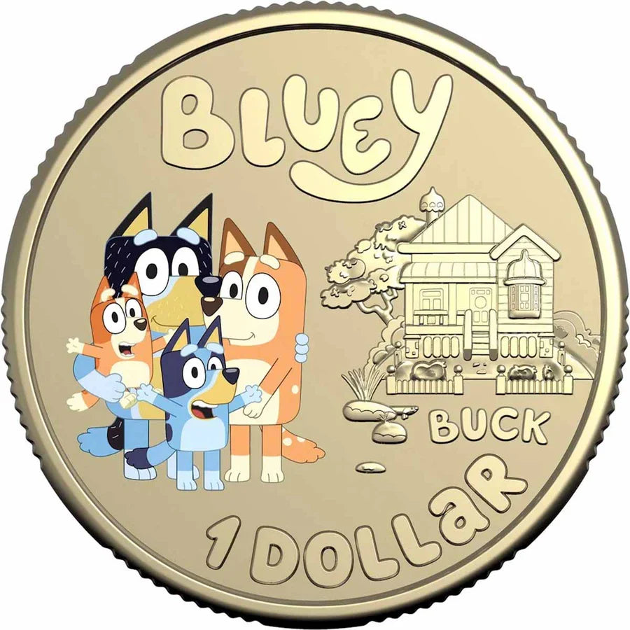 Australia 2024 $1 Bluey Dollarbucks Al-Br Coloured Uncirculated Coin 2