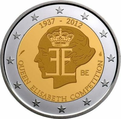 Belgium 2012 2 Euro Uncirculated Bi Metal Commemorative Queen Elisabeth Competition Obverse