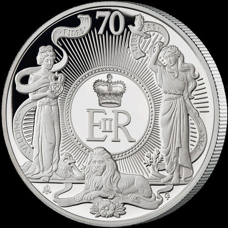 St Helena  2022 1 Pound 1 oz Silver QEII Platinum Jubilee Proof Reverse