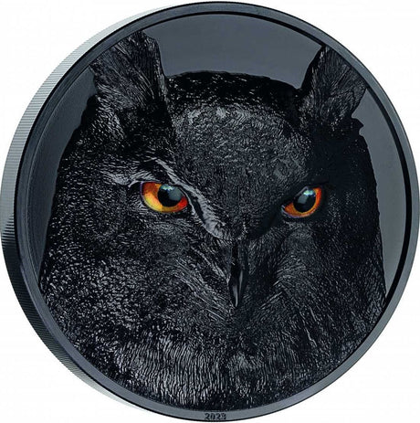 Palau 2023 25$ EAGLE OWL Hunters By Night 500g Special Edition Silver Coin Reverse