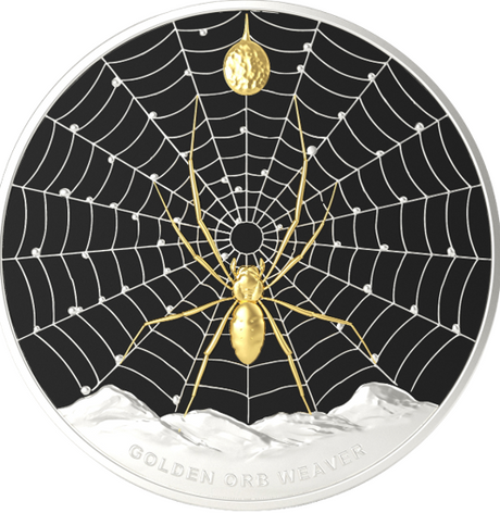 Pitcairn Islands 2026 $5 Golden Orb Weaver 1 oz .999 Silver Reverse