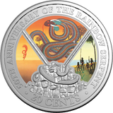 Australia  2025 20 Cents The Rainbow Serpent 50th Anniversary Cupro-Nickel Coloured Uncirculated Coin