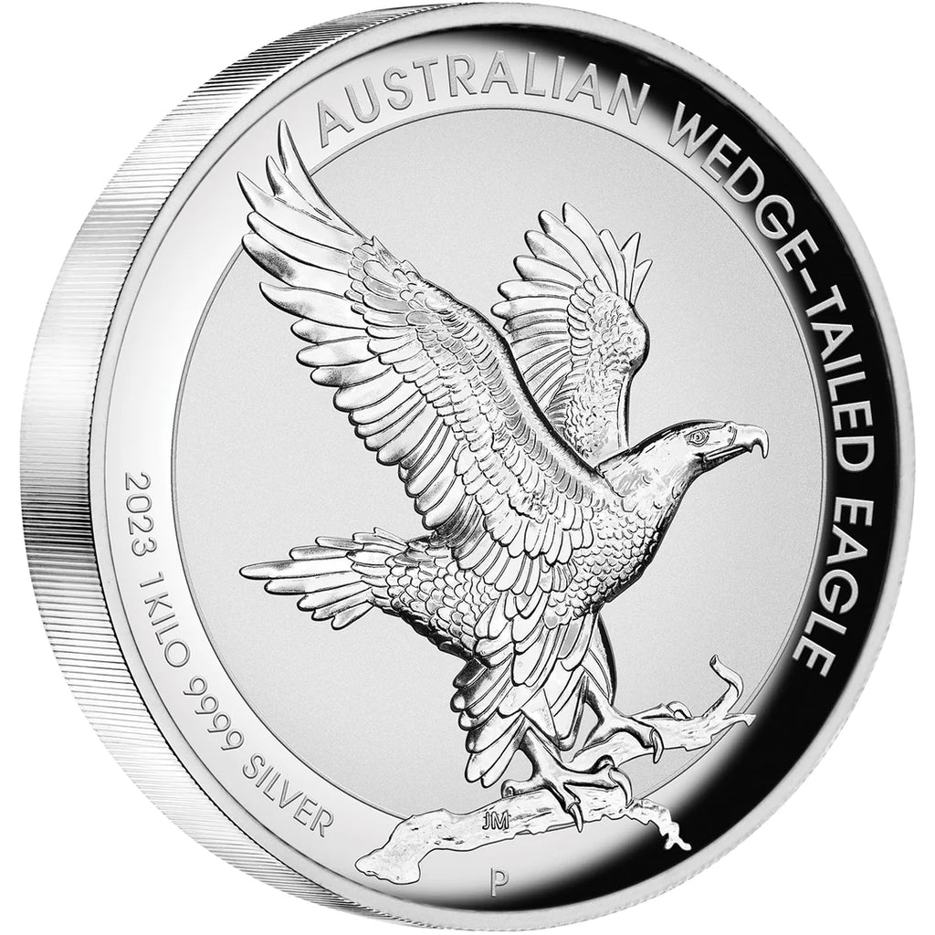 Australian Wedge-tailed Eagle 2023 $30 1 Kilo .9999 Silver Enhanced Reverse Proof Ultra High Relief Coin Perth Mint Reverse