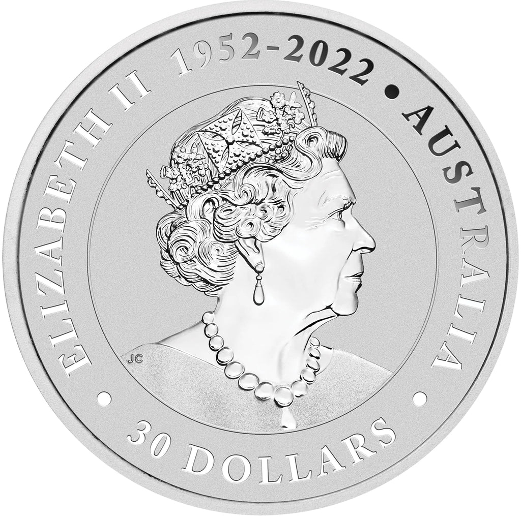 Australian Wedge-tailed Eagle 2023 $30 1 Kilo .9999 Silver Enhanced Reverse Proof Ultra High Relief Coin Perth Mint Obverse