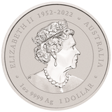Australian Lunar Series III 2024 $1 Year of the Dragon 1oz .9999 Silver Gilded Coin Perth Mint