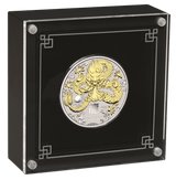Australian Lunar Series III 2024 $1 Year of the Dragon 1oz .9999 Silver Gilded Coin Perth Mint
