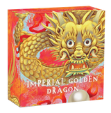 Box of 'Imperial Golden Dragon' with a colorful dragon design on a red background