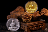 Chad 2025 2000 Francs CFA The Buddha - Creator of Buddhism 2oz .999 Silver Bi-Metal Antiqued