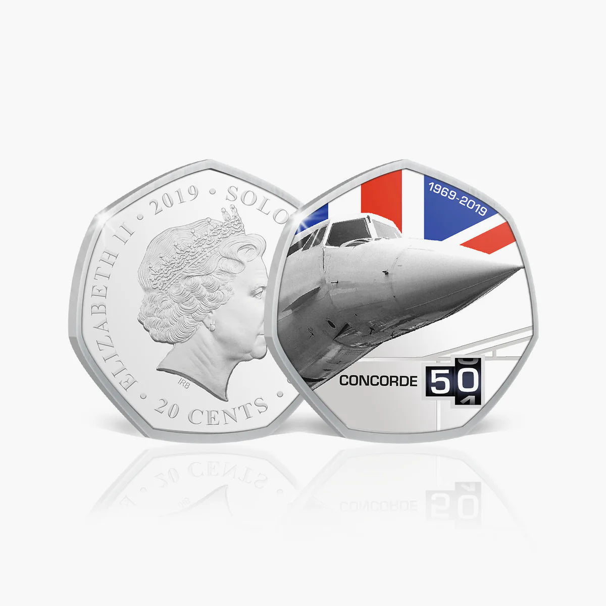 Solomon Islands 2019 20 Cents CONCORDE 50th ANNIVERSARY Complete 8-Coin Collection