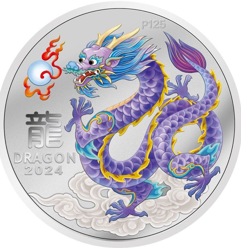CHINESE NEW YEAR INTERNATIONAL RELEASE Australia 2024 Series III LUNAR YEAR of the DRAGON 1 oz .9999 Silver 9 Coin Set