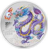 CHINESE NEW YEAR INTERNATIONAL RELEASE Australia 2024 Series III LUNAR YEAR of the DRAGON 1 oz .9999 Silver 9 Coin Set