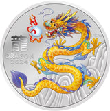 CHINESE NEW YEAR INTERNATIONAL RELEASE Australia 2024 Series III LUNAR YEAR of the DRAGON 1 oz .9999 Silver 9 Coin Set
