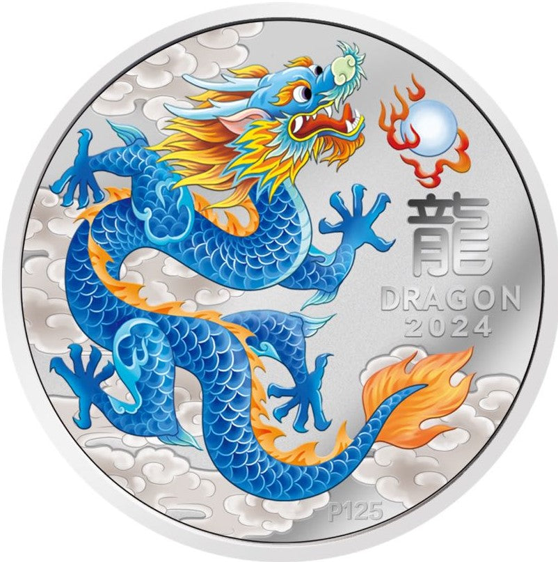 CHINESE NEW YEAR INTERNATIONAL RELEASE Australia 2024 Series III LUNAR YEAR of the DRAGON 1 oz .9999 Silver 9 Coin Set