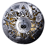 Samoa 2025 $5 NATURE AND TECHNOLOGY 2 Oz .999 Antiqued Silver Filigree Spherical Coin