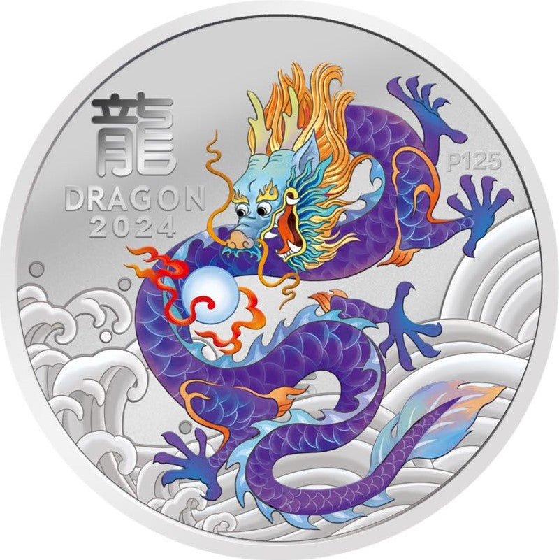 CHINESE NEW YEAR INTERNATIONAL RELEASE Australia 2024 Series III LUNAR YEAR of the DRAGON 1 oz .9999 Silver 9 Coin Set